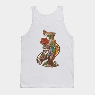 abstract fox shape Tank Top